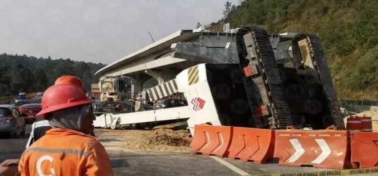 Trabajador muere en obras del Tren Interurbano tras volcadura de grúa