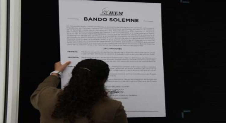 IEEM publica Bando Solemne en el Edomex; Delfina Gómez es oficial gobernadora electa