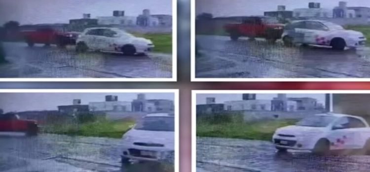 Sujetos a bordo de taxi intentan robar camioneta a mano armada en Toluca