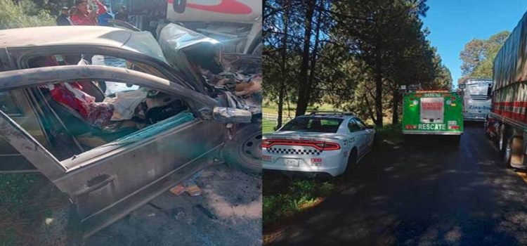 Chocan tráiler y vehículo en la Toluca-Temascaltepec