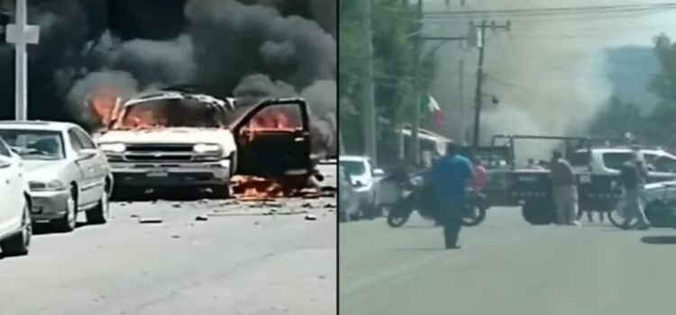Explota camioneta con pirotecnia en Tultepec