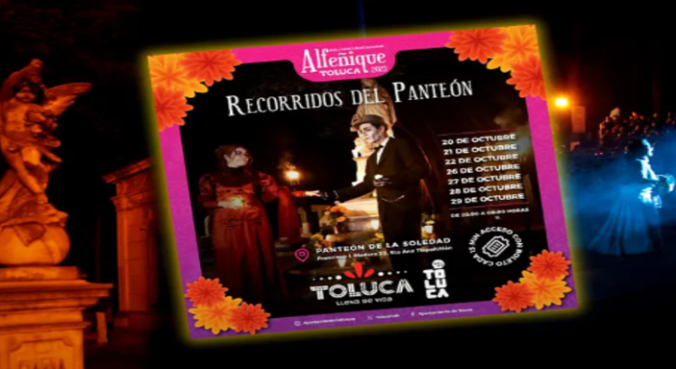 Todo listo pata los recorridos en el Panteón la Soledad en Toluca