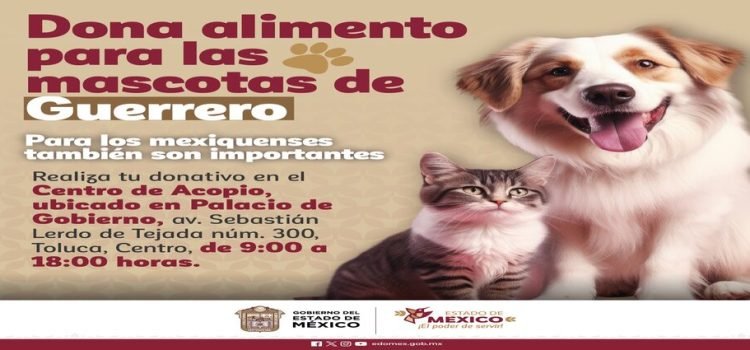 En Toluca, abren centro de acopio para mascotas de Guerrero
