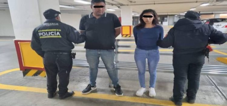Detienen a pareja acusada de asaltar a conductor de aplicación en Toluca