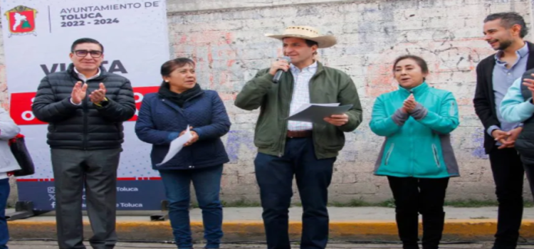 Alcalde Juan Maccise Naime, anuncia rehabilitación de la calle Morelos, en San Mateo Otzacatipan