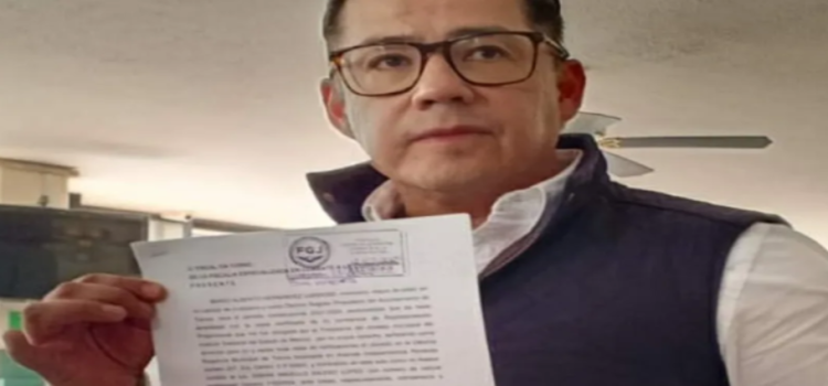 Denuncian a ex alcalde de Toluca por delitos relacionados con hechos de corrupción