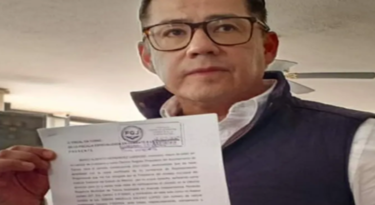 Denuncian a ex alcalde de Toluca por delitos relacionados con hechos de corrupción