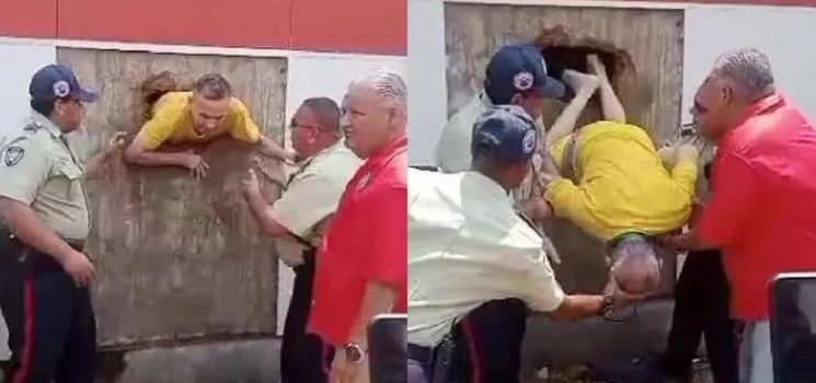 Sueño de fuga: reos hacen agujero para escapar y son recibidos por policías Sueño de fuga: reos hacen agujero para escapar y son recibidos por policías