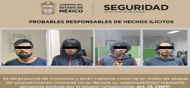 Detienen a 4 por violento robo de vehículo a taxista en Toluca