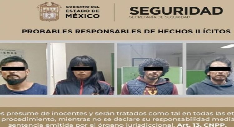 Detienen a 4 por violento robo de vehículo a taxista en Toluca
