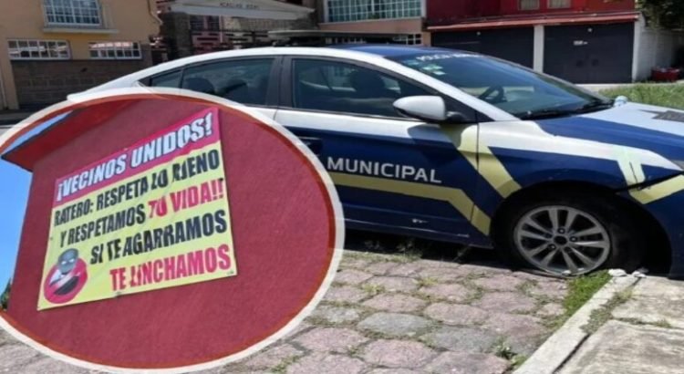 Encuentran patrullas de Toluca con llantas ponchadas en Los Sauces