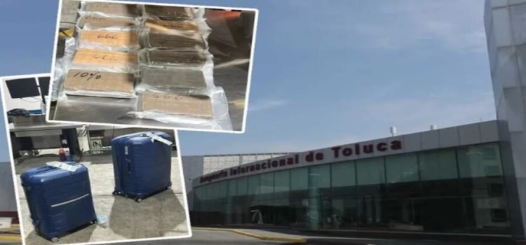 Decomisan 23.5 kilos de cocaína en Aeropuerto de Toluca