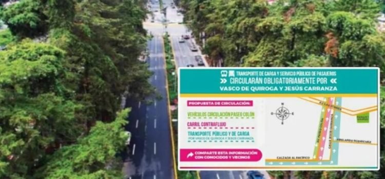 Habilitarán carril de contraflujo en Paseo Colón en Toluca