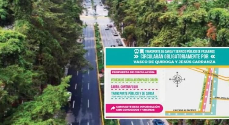 Habilitarán carril de contraflujo en Paseo Colón en Toluca