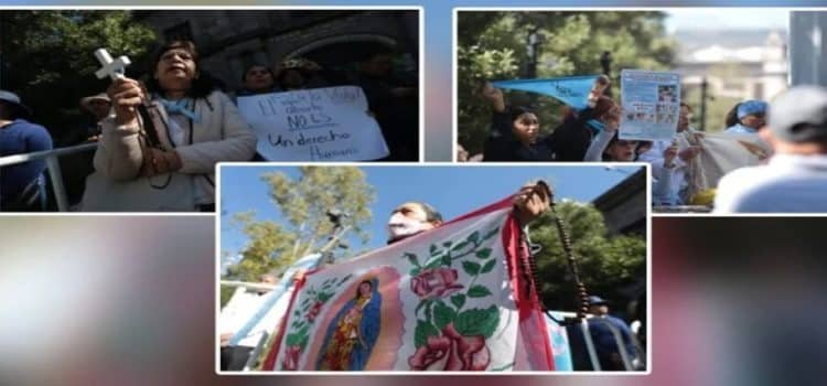 Grupos pro vida manifiestan su rechazo al aborto en Toluca