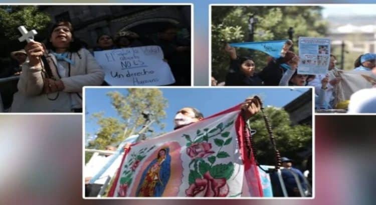 Grupos pro vida manifiestan su rechazo al aborto en Toluca