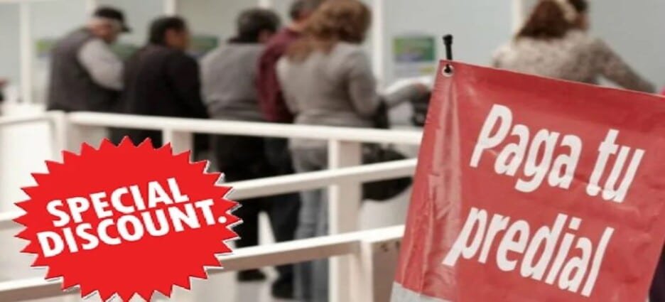 Descuentos en pago de predial y agua en el Edomex