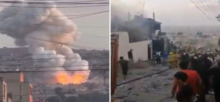 Explota casa en Chimalhuacán; presuntamente almacenaban cohetes