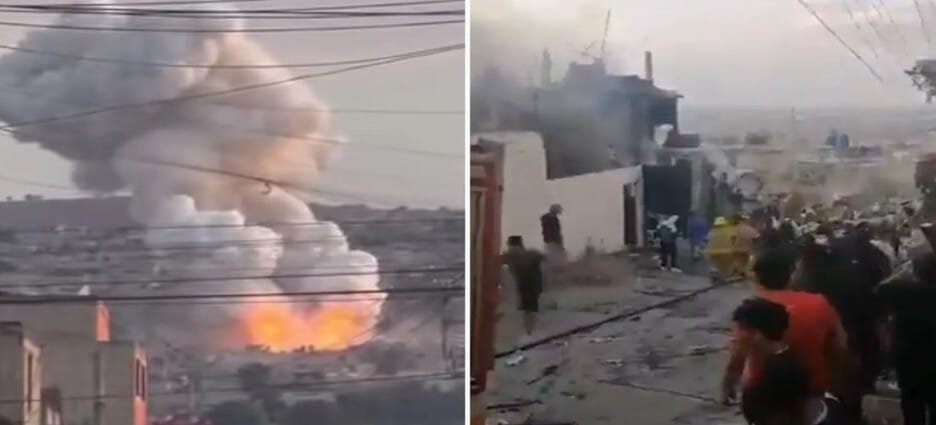 Explota casa en Chimalhuacán; presuntamente almacenaban cohetes