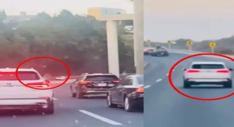 Captan a automovilista disparando al aire en la México-Toluca