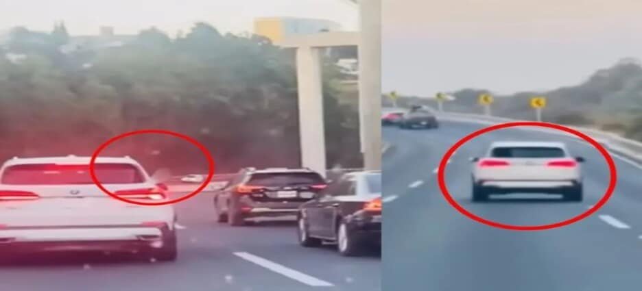 Captan a automovilista disparando al aire en la México-Toluca