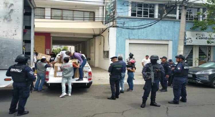 Policía Municipal resguarda instalaciones del Instituto Nacional Electoral en San Bernardino
