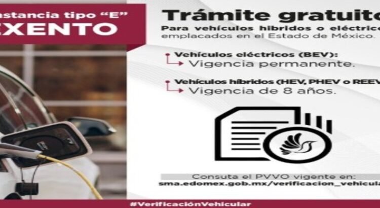 Automóviles estarán exentos de pagar verificación permanente en Edomex