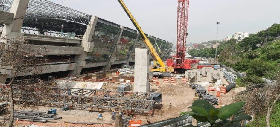 Avances en construcción de la estación Observatorio del Tren Interurbano
