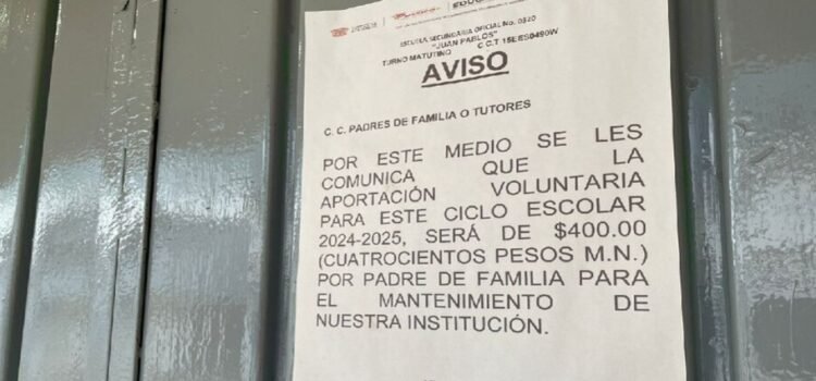 Cuotas escolares no son obligatorias en Edomex Cuotas escolares no son obligatorias en Edomex