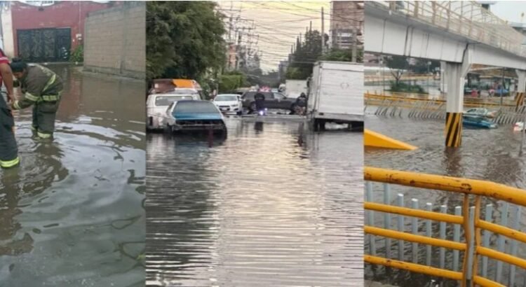 Lluvias provocan inundaciones y caos vial en Toluca Lluvias provocan inundaciones y caos vial en Toluca