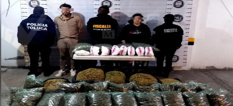 Detienen a líder de "Los Cerillos" con 200 kilos de mariguana y cristal en Toluca