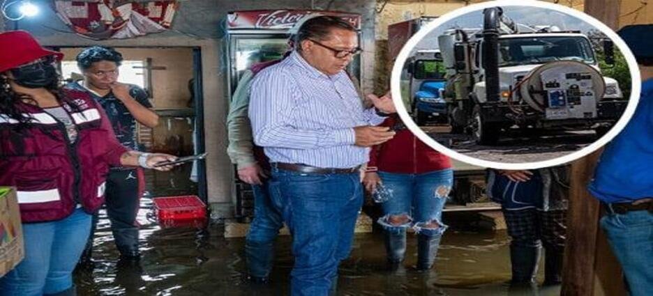 Familias de colonia Constitución Totoltepec reciben apoyo tras inundaciones en Toluca