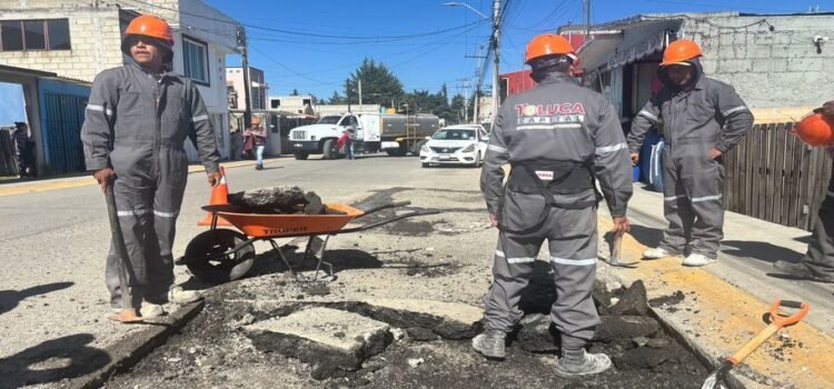 Comienza segunda fase de bacheo en Toluca Comienza segunda fase de bacheo en Toluca