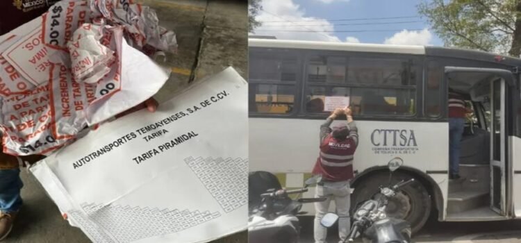 SEMOV retira calcomanías de incremento al pasaje en Toluca SEMOV retira calcomanías de incremento al pasaje en Toluca