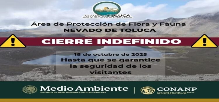 Pese a su reciente anuncio de reapertura, cierran indefinidamente el Nevado de Toluca Pese a su reciente anuncio de reapertura, cierran indefinidamente el Nevado de Toluca