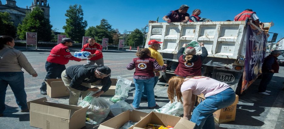 Toluca reúne 10 toneladas de víveres en apoyo a familias afectadas