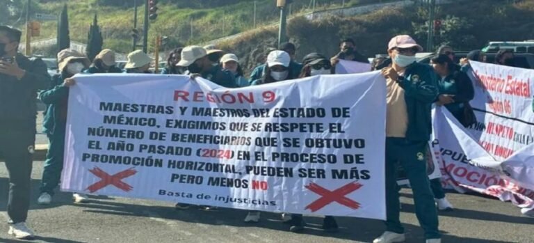 Maestros se manifiestan en Toluca; piden más presupuesto para Promoción Horizontal 2025