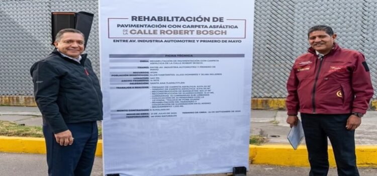 Alcalde Ricardo Moreno entrega la rehabilitación de la calle Robert Bosch
