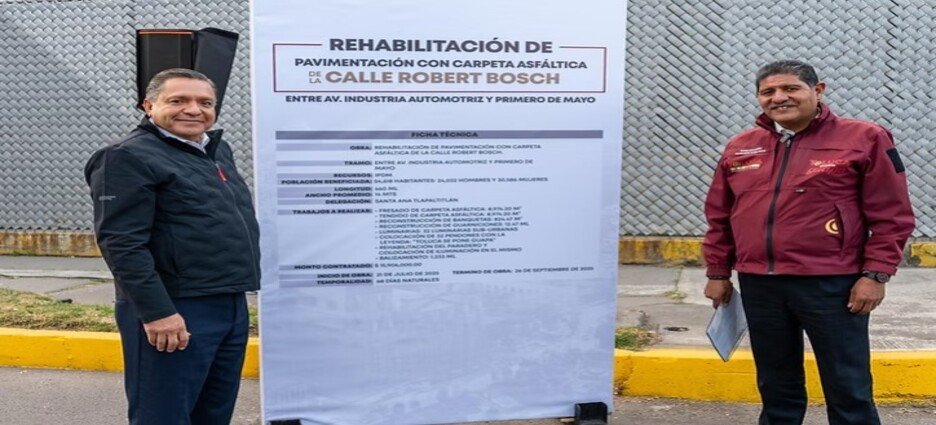 Alcalde Ricardo Moreno entrega la rehabilitación de la calle Robert Bosch