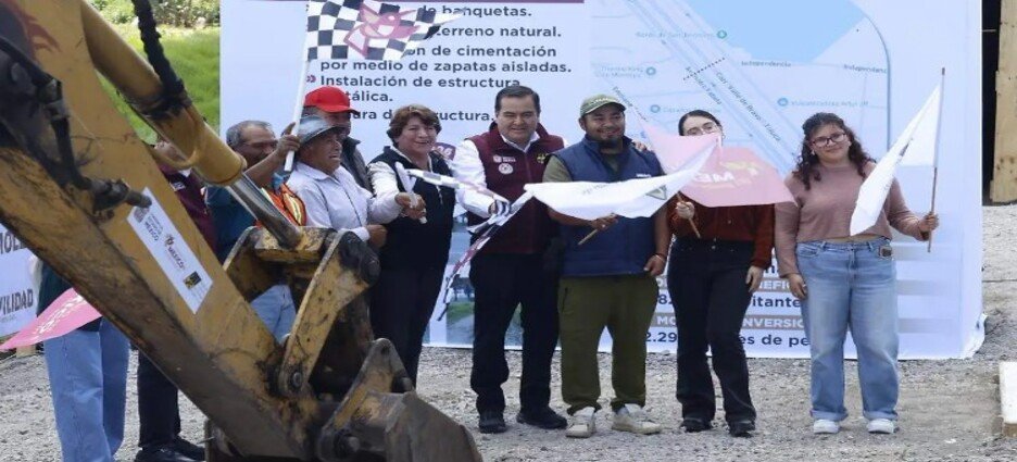 Inicia construcción de puente peatonal en la Toluca-Palmillas